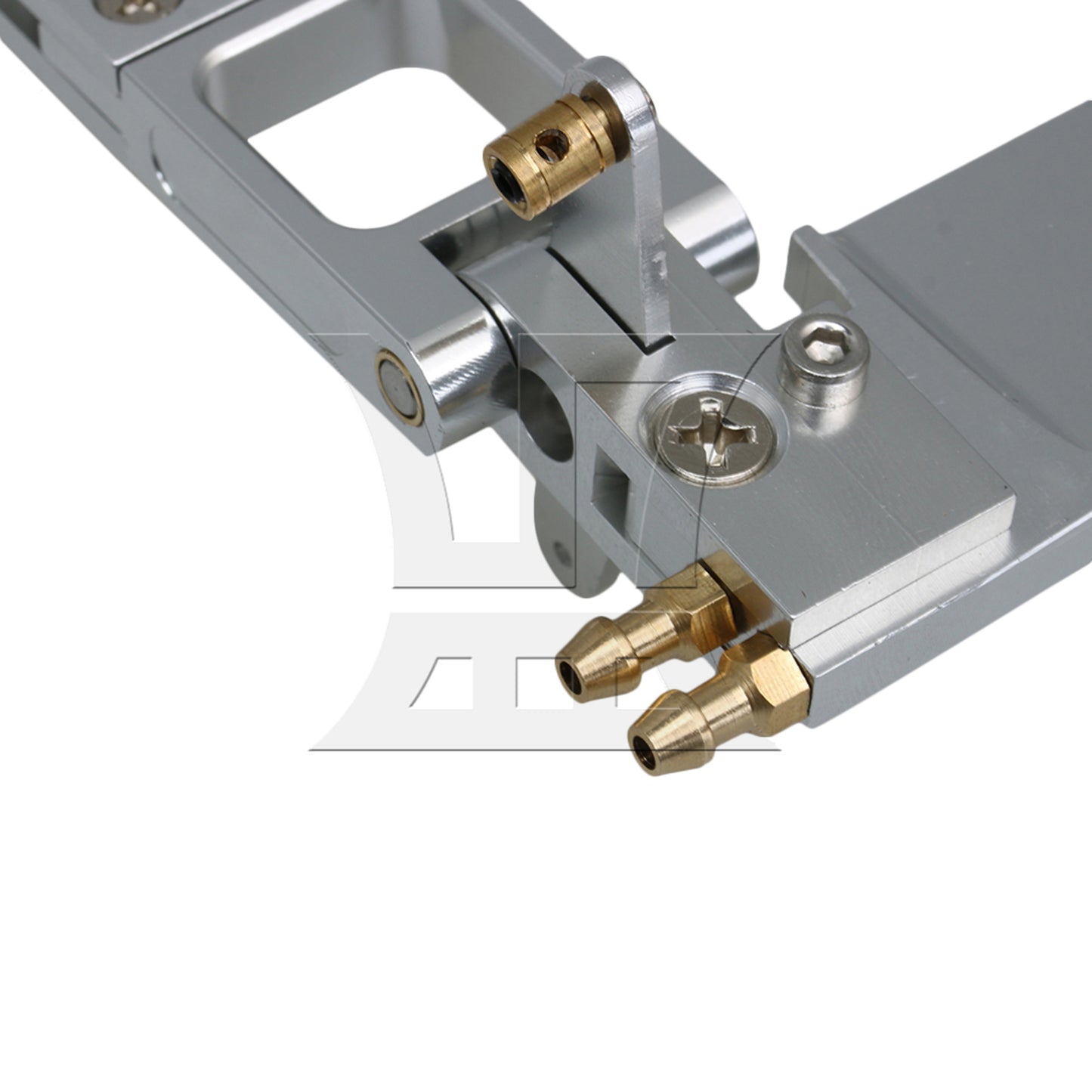 BQLZR 2 Pieces Aluminum RC Boat Rudder 110mm with 4mm Shaft Axle Strut Mount Bracket