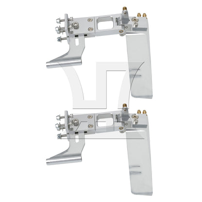 BQLZR 2 Pieces Aluminum RC Boat Rudder 110mm with 4mm Shaft Axle Strut Mount Bracket