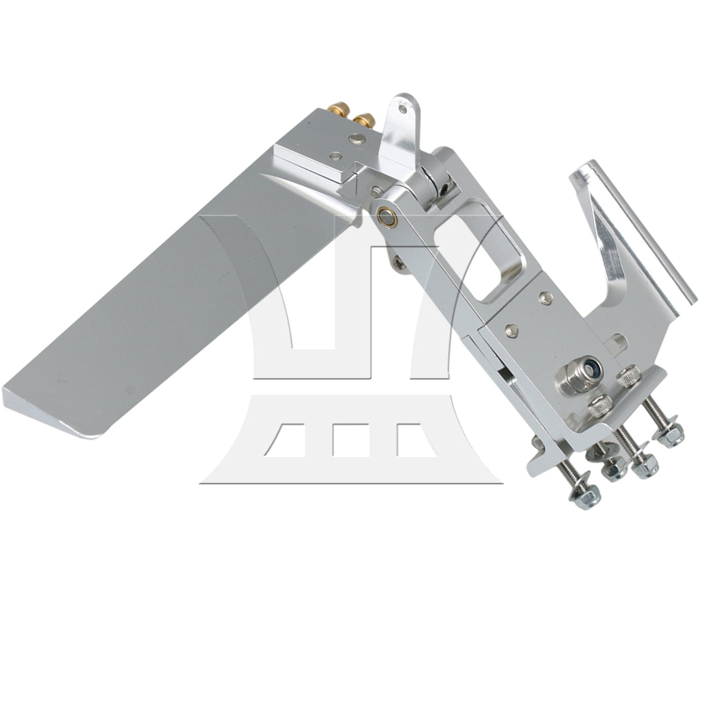 BQLZR 2 Pieces Aluminum RC Boat Rudder 110mm with 4mm Shaft Axle Strut Mount Bracket