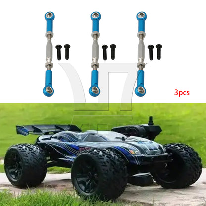 BQLZR 1 Set Of 3 Pieces RC1:10 Steering Servo Link Rod Aluminum Alloy, Light Weight