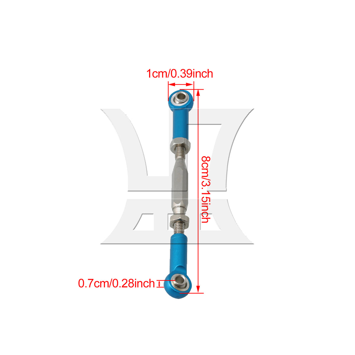 BQLZR 1 Set Of 3 Pieces RC1:10 Steering Servo Link Rod Aluminum Alloy, Light Weight