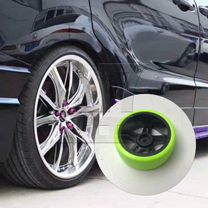 BQLZR RC1:10 Flat Sports Car Drift Tire Black Plastic Wheel Hub Precise Drift Control