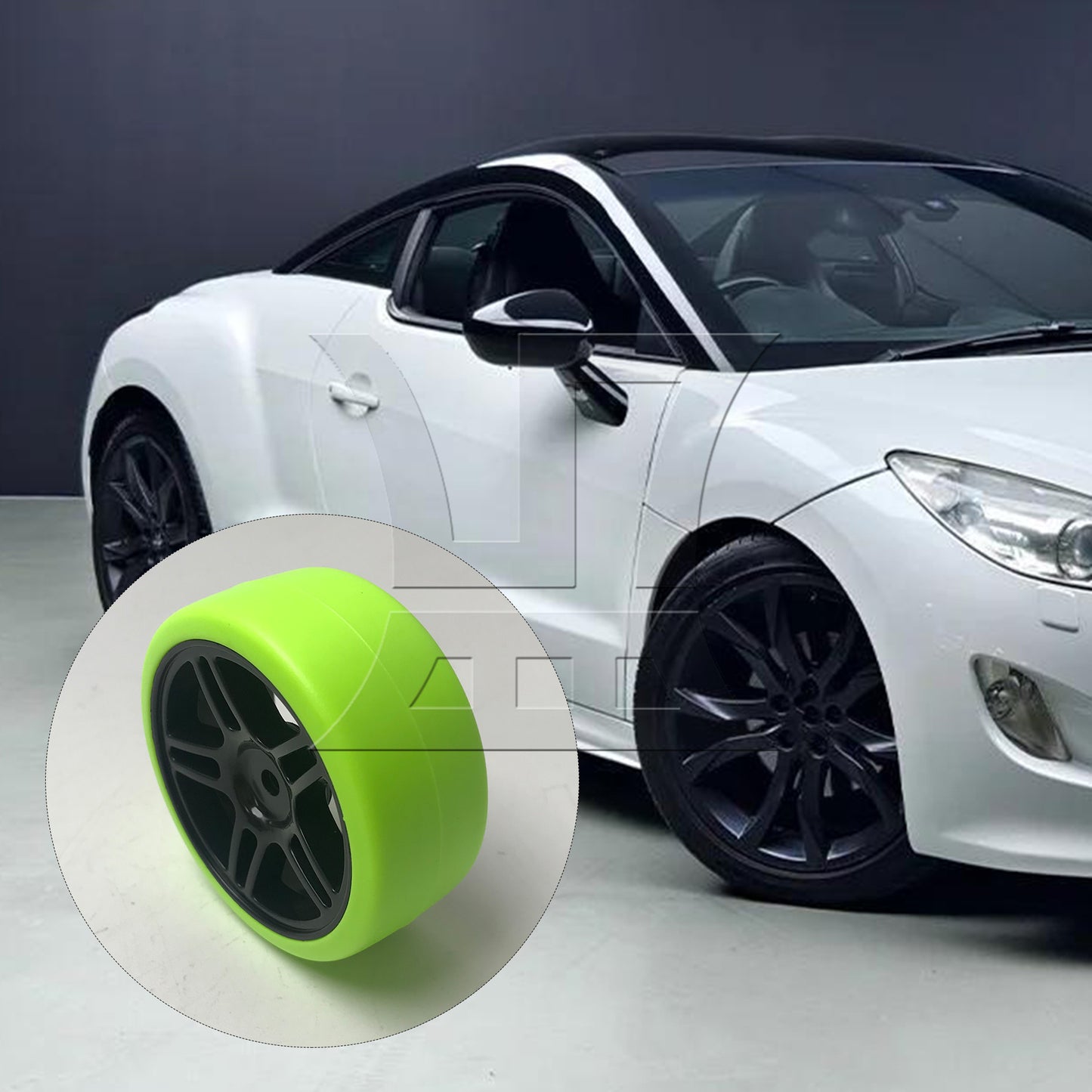 BQLZR RC1:10 Flat Sports Car Drift Tire Black Plastic Wheel Hub Precise Drift Control