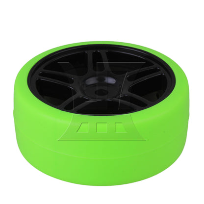 BQLZR RC1:10 Flat Sports Car Drift Tire Black Plastic Wheel Hub Precise Drift Control