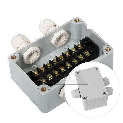 BQLZR 6 Bit Plastic Adaptable Junction Project Box White 95x65x55mm Pack of 2