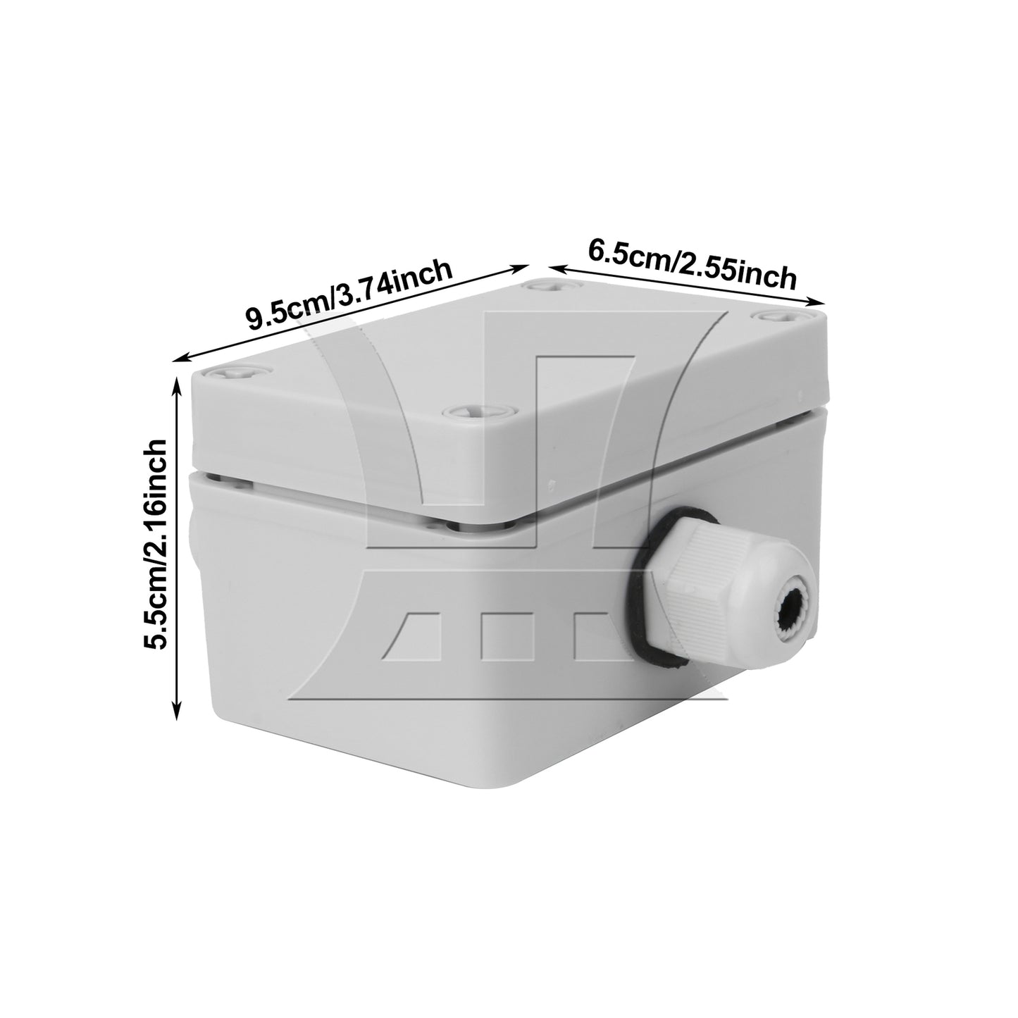 BQLZR 6 Bit Plastic Adaptable Junction Project Box White 95x65x55mm Pack of 2