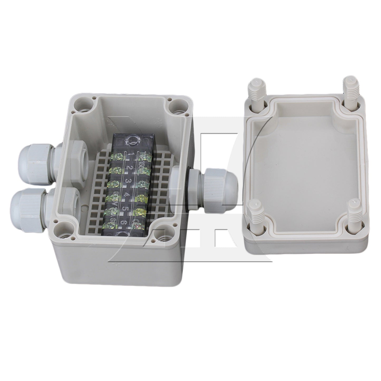 BQLZR 6 Bit Plastic Adaptable Junction Project Box White 95x65x55mm Pack of 2