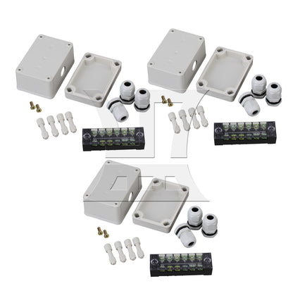 BQLZR 6 Bit Plastic Adaptable Junction Project Box White 95x65x55mm Pack of 2