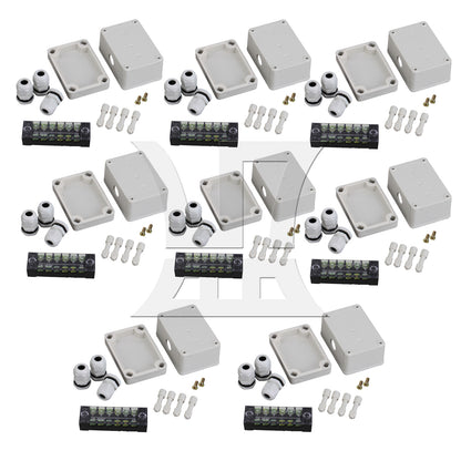 BQLZR 6 Bit Plastic Adaptable Junction Project Box White 95x65x55mm Pack of 2