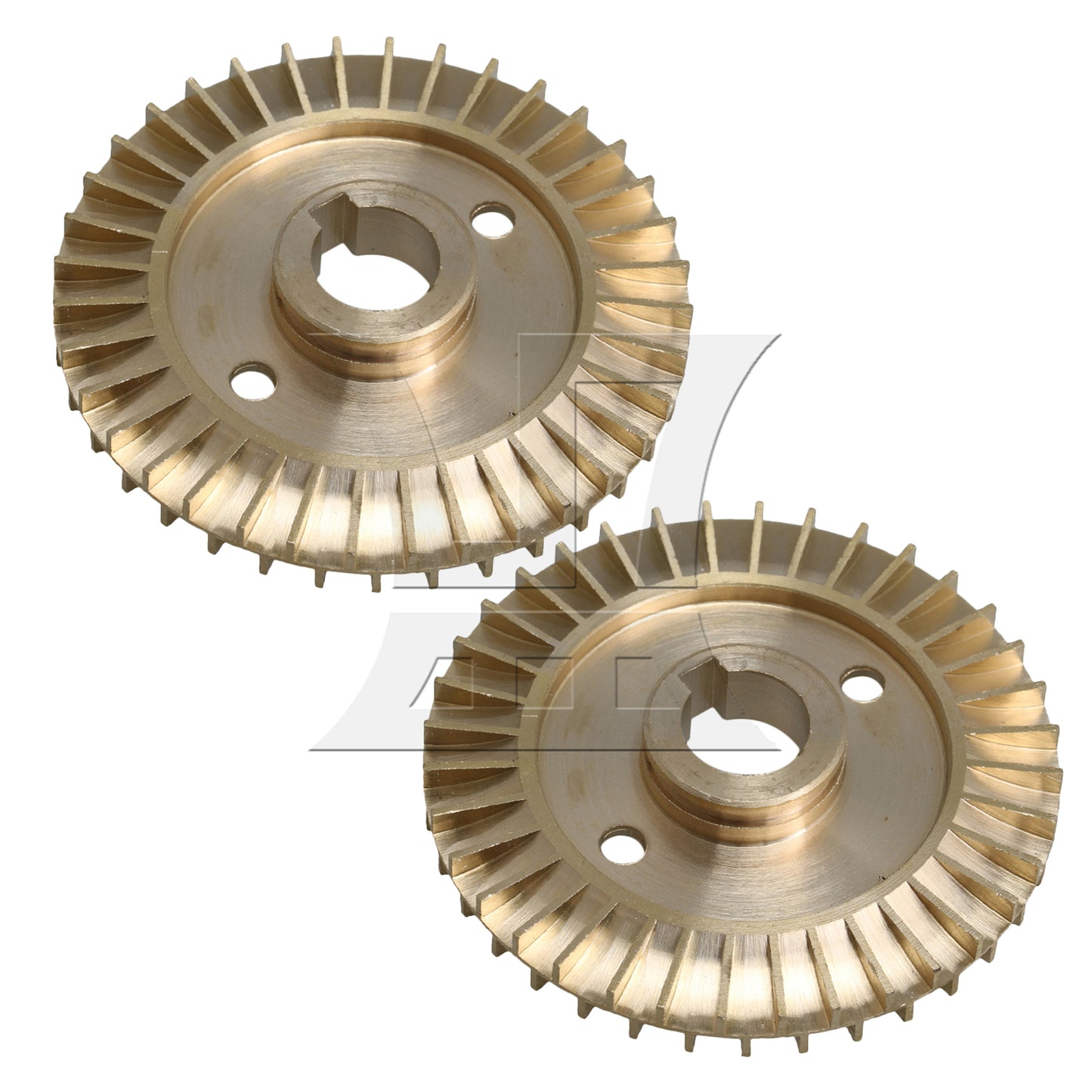 BQLZR Water Pump Brass Double-sided Keyway Impeller 6cm OD 1.2cm ID