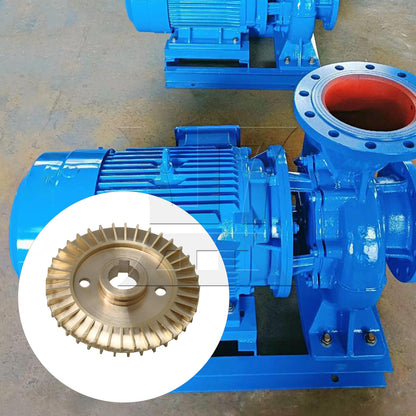 BQLZR Water Pump Brass Double-sided Keyway Impeller 6cm OD 1.2cm ID