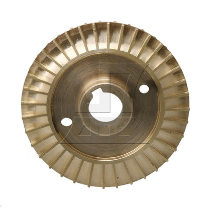 BQLZR Water Pump Brass Double-sided Keyway Impeller 6cm OD 1.2cm ID