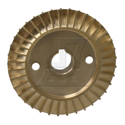 BQLZR Water Pump Brass Double-sided Keyway Impeller 6cm OD 1.2cm ID