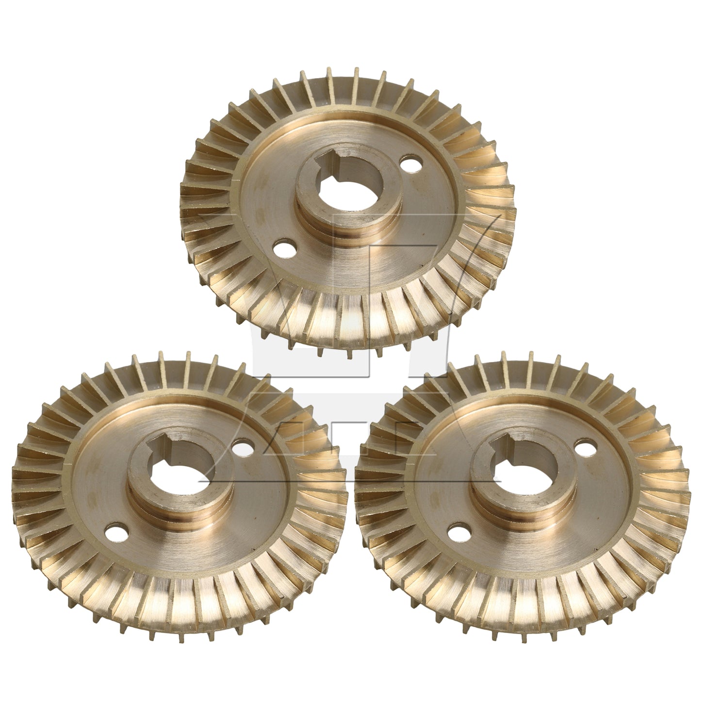 BQLZR Water Pump Brass Double-sided Keyway Impeller 6cm OD 1.2cm ID