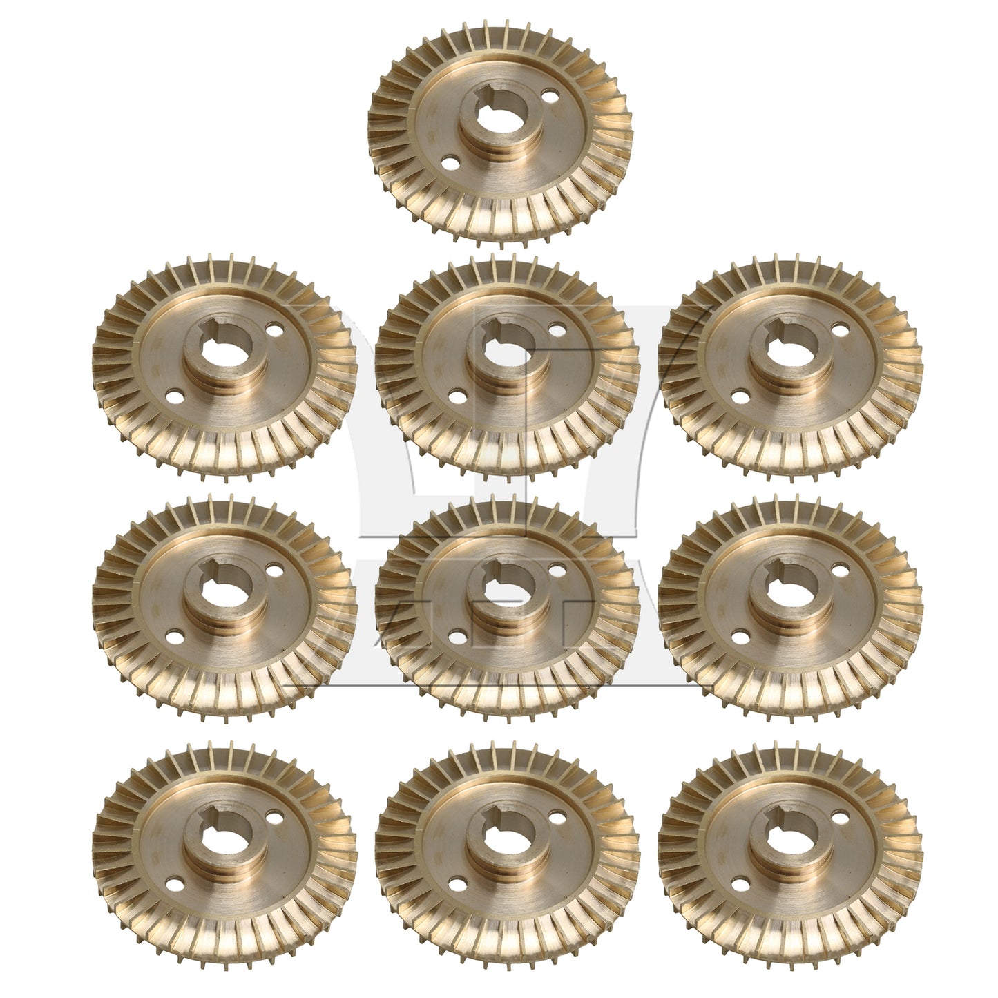 BQLZR Water Pump Brass Double-sided Keyway Impeller 6cm OD 1.2cm ID