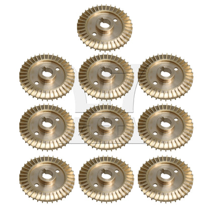 BQLZR Water Pump Brass Double-sided Keyway Impeller 6cm OD 1.2cm ID