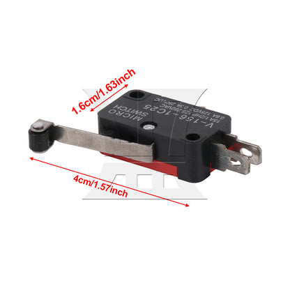 BQLZR 10 Pieces Micro Limit Switch Long Straight Hinge Replacement for V-156-1C25