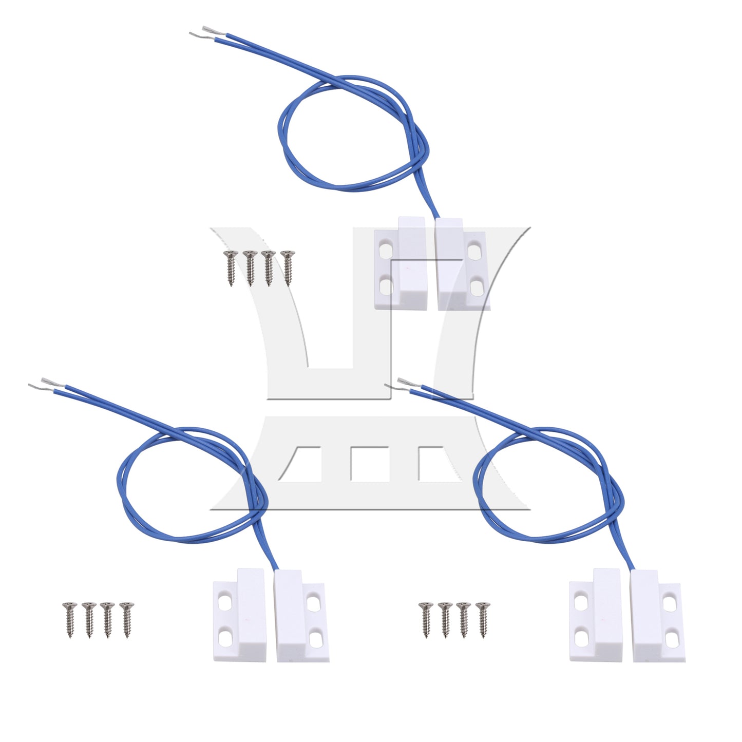 BQLZR 3 Pieces NC NO Hidden Window Contact Reeds Switch Sensor DC12V DC24V AC220V