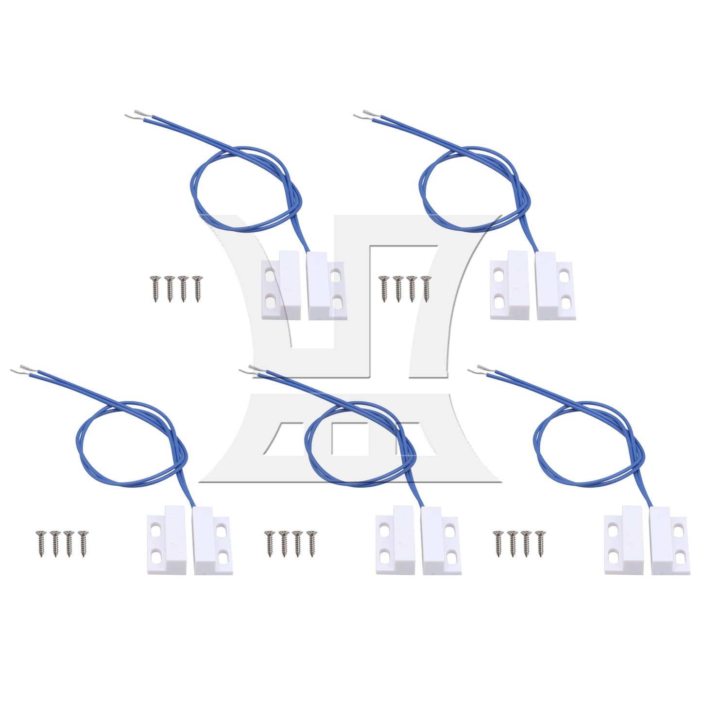 BQLZR 3 Pieces NC NO Hidden Window Contact Reeds Switch Sensor DC12V DC24V AC220V