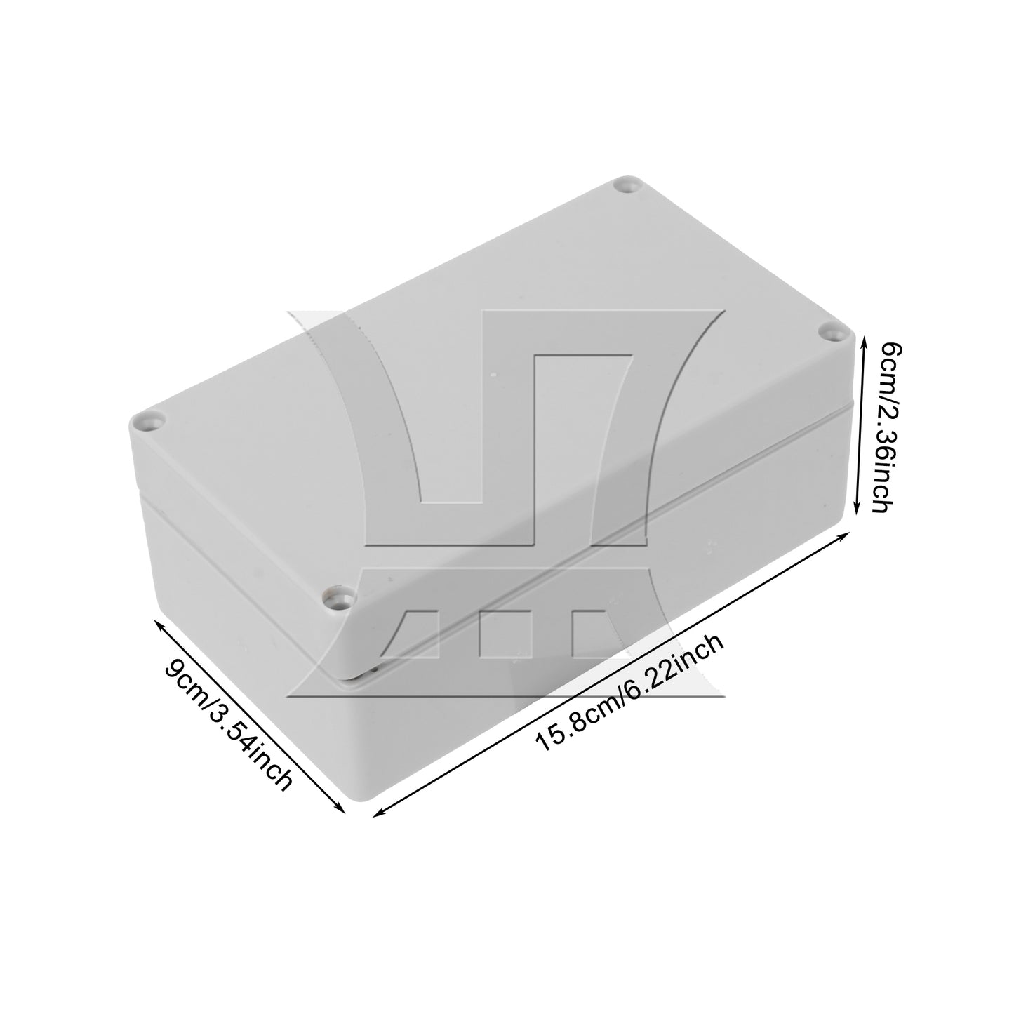 BQLZR 2pcs Plastic Junction Box 15.8x9x6cm Grey White for Solar Water Heaters