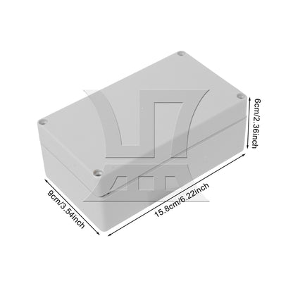 BQLZR 2pcs Plastic Junction Box 15.8x9x6cm Grey White for Solar Water Heaters