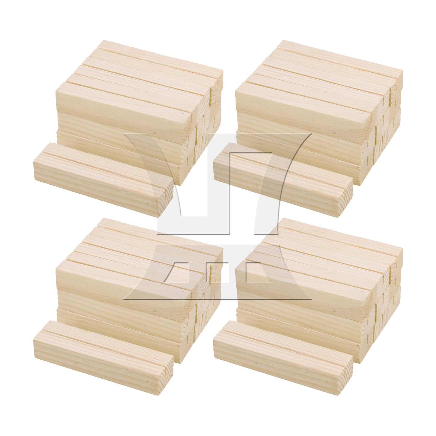 BQLZR 40 Pcs Wooden Business Card Holder Desk Display Wood Office Name Plate Case