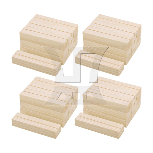 BQLZR 40 Pcs Wooden Business Card Holder Desk Display Wood Office Name Plate Case