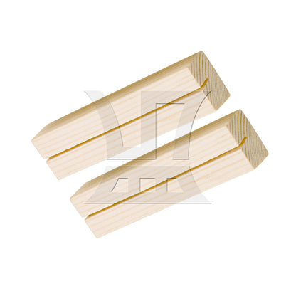 BQLZR 40 Pcs Wooden Business Card Holder Desk Display Wood Office Name Plate Case