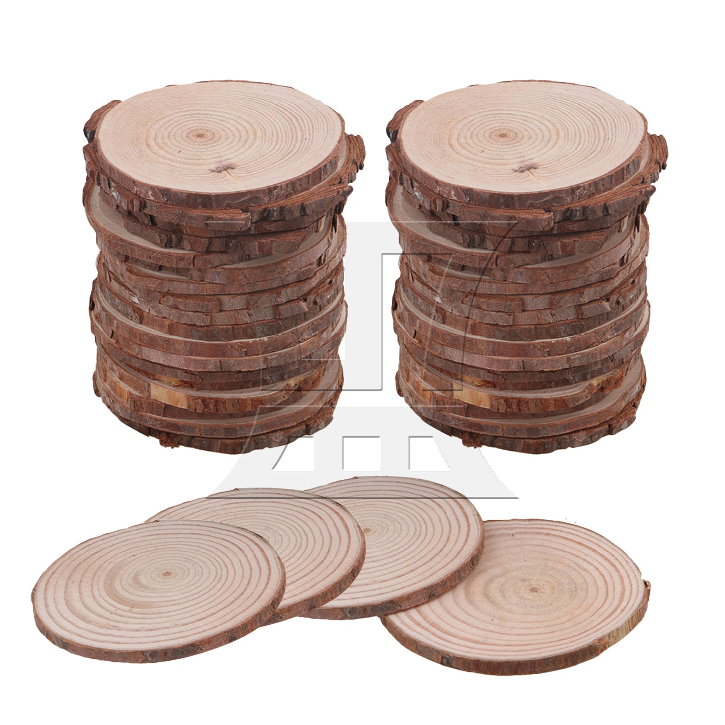 BQLZR Natural Pine Wood Slices Circles with Tree Bark Log Discs 7-8CM Dia BQLZR