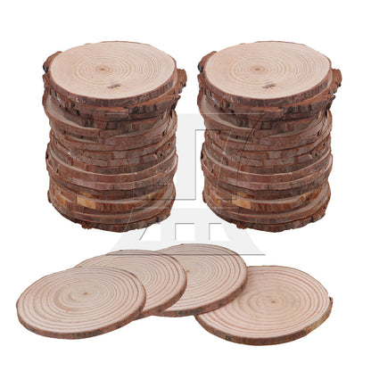 BQLZR Natural Pine Wood Slices Circles with Tree Bark Log Discs 7-8CM Dia BQLZR