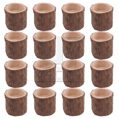 BQLZR Tree Branch Candle Stand 5cm Brown Wooden Candlesticks for Wedding