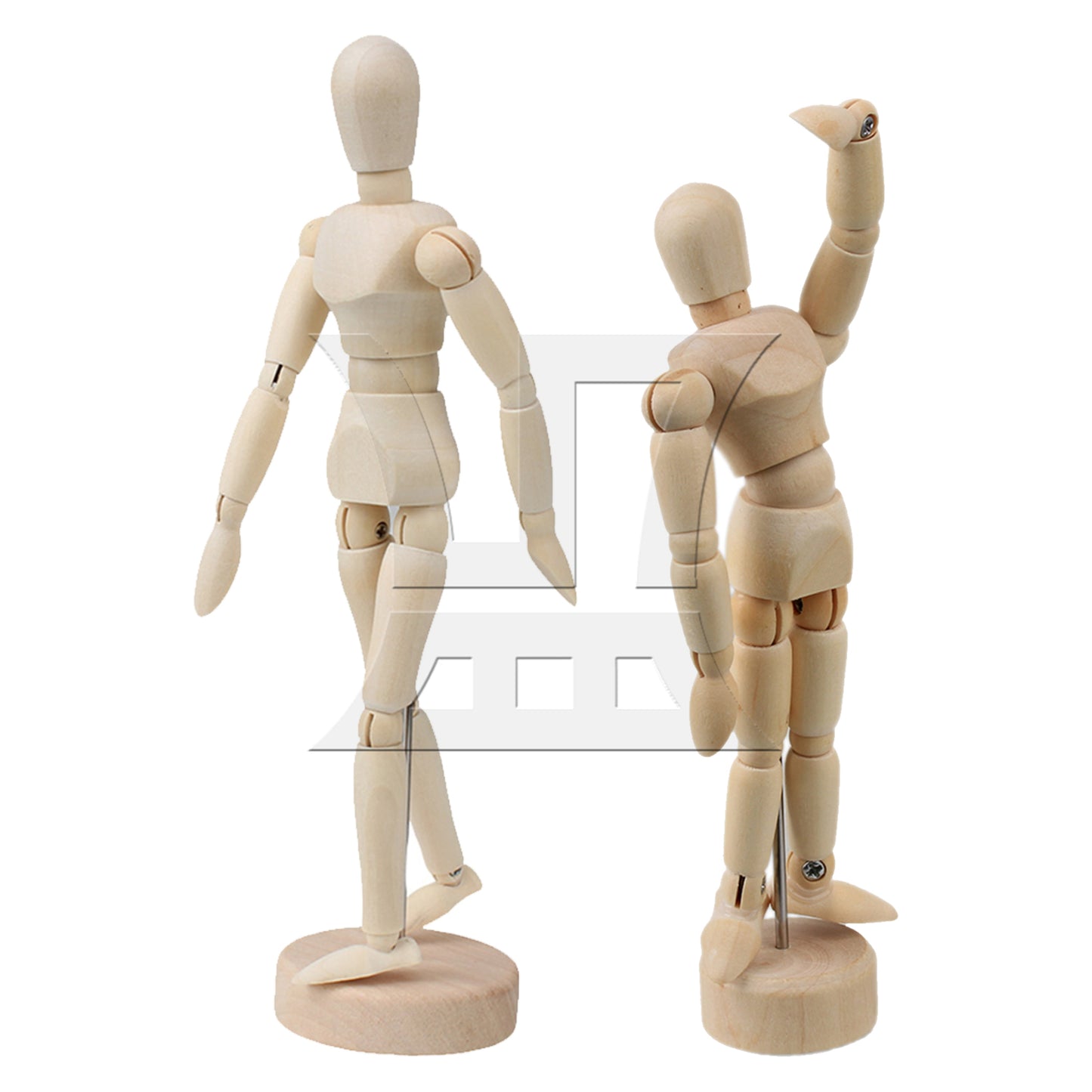 BQLZR  5.5" Posable Wooden Mannequin Figure Human Model for Drawing w/ Base