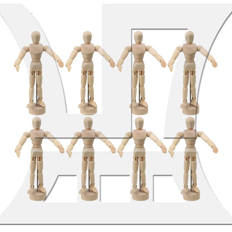 BQLZR 4.7" 5.5" Moveable Adjustable Wooden Human Mannequin Model for Office