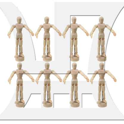 BQLZR 4.7" 5.5" Moveable Adjustable Wooden Human Mannequin Model for Office
