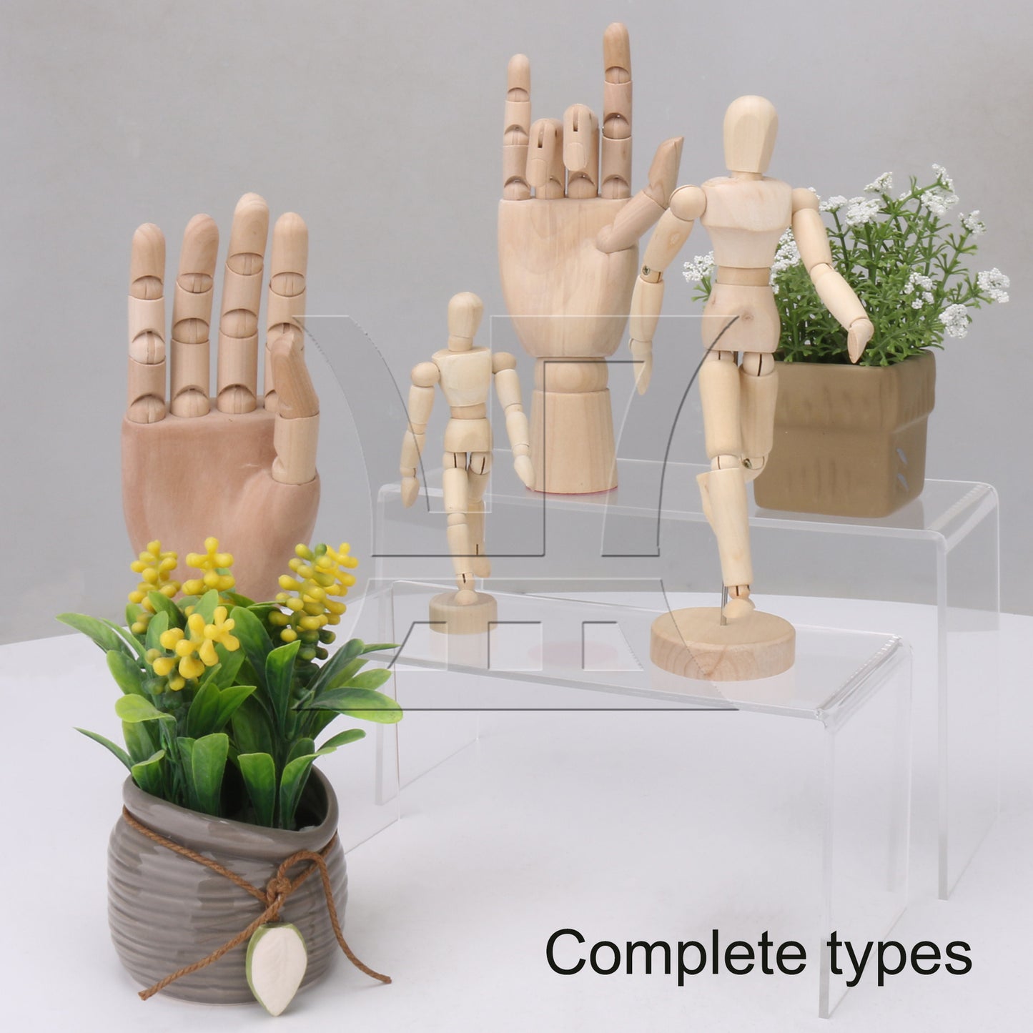 BQLZR 4.7" 5.5" Moveable Adjustable Wooden Human Mannequin Model for Office