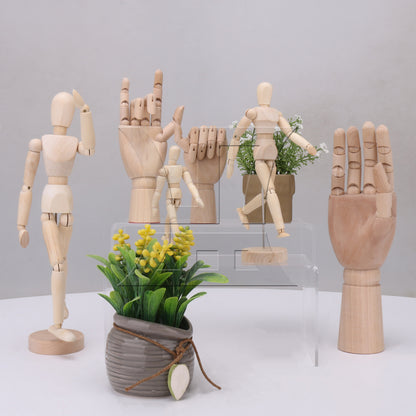 BQLZR 4.7" 5.5" Moveable Adjustable Wooden Human Mannequin Model for Office