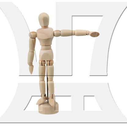BQLZR 4.7" 5.5" Moveable Adjustable Wooden Human Mannequin Model for Office