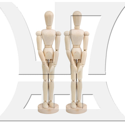 BQLZR Wooden Manikin Flexible Body Joints for Art Sketching 12 Inch Natural Color