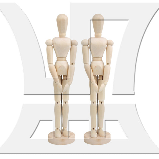 BQLZR Wooden Manikin Flexible Body Joints for Art Sketching 12 Inch Natural Color