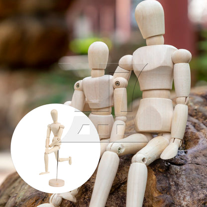 BQLZR Wooden Manikin Flexible Body Joints for Art Sketching 12 Inch Natural Color