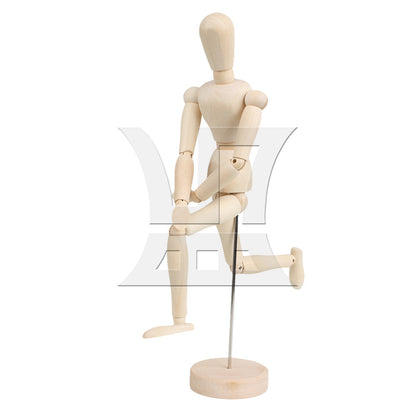 BQLZR Wooden Manikin Flexible Body Joints for Art Sketching 12 Inch Natural Color