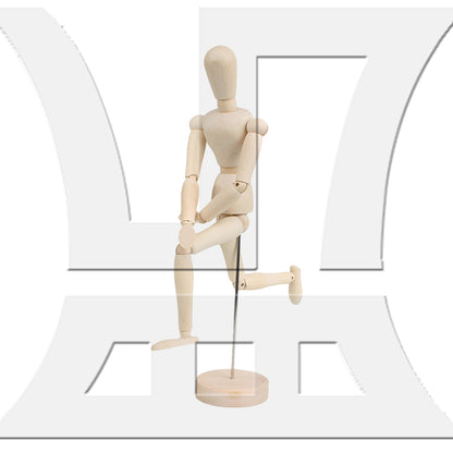 BQLZR Wooden Manikin Flexible Body Joints for Art Sketching 12 Inch Natural Color