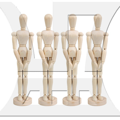 BQLZR Wooden Manikin Flexible Body Joints for Art Sketching 12 Inch Natural Color