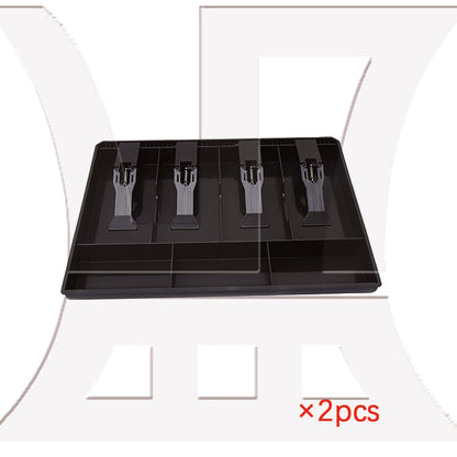 BQLZR 2pcs Cash Drawer Box Black for Supermarket Shop