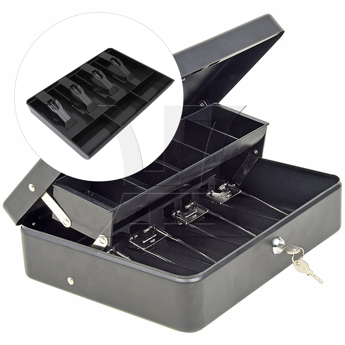 BQLZR 2pcs Cash Drawer Box Black for Supermarket Shop