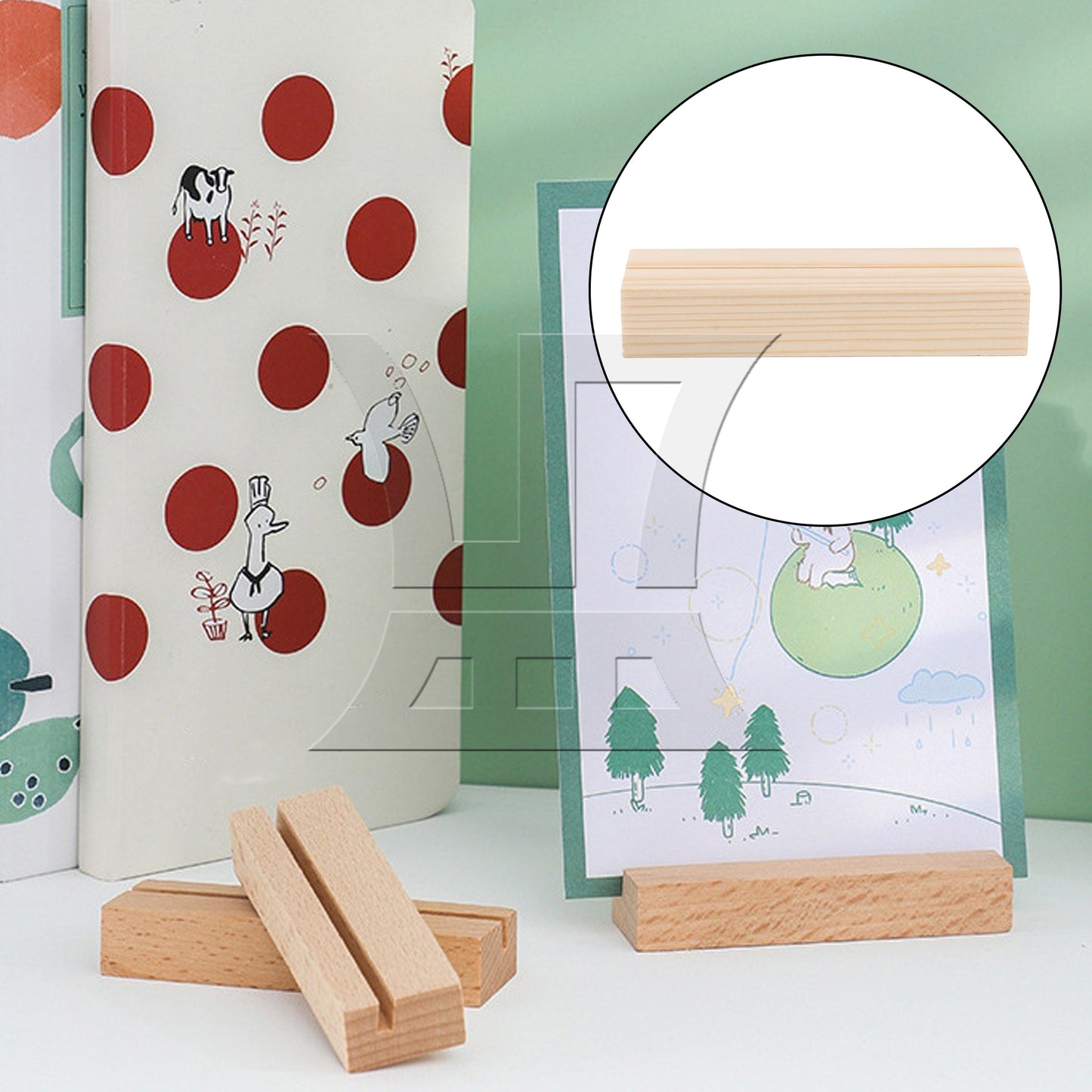 BQLZR Wooden Card Holder for Wedding Dinner Party 3.94"x1.06"x0.71"