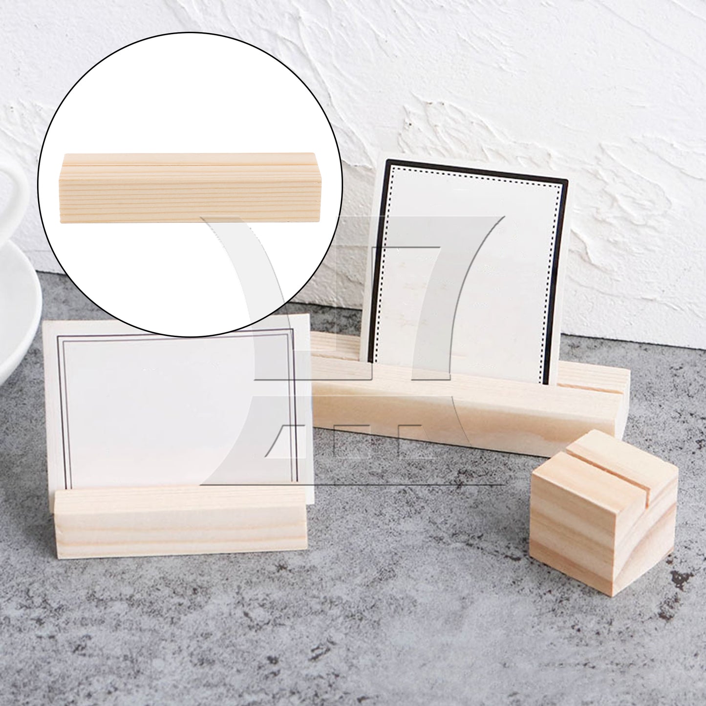 BQLZR Wooden Card Holder for Wedding Dinner Party 3.94"x1.06"x0.71"