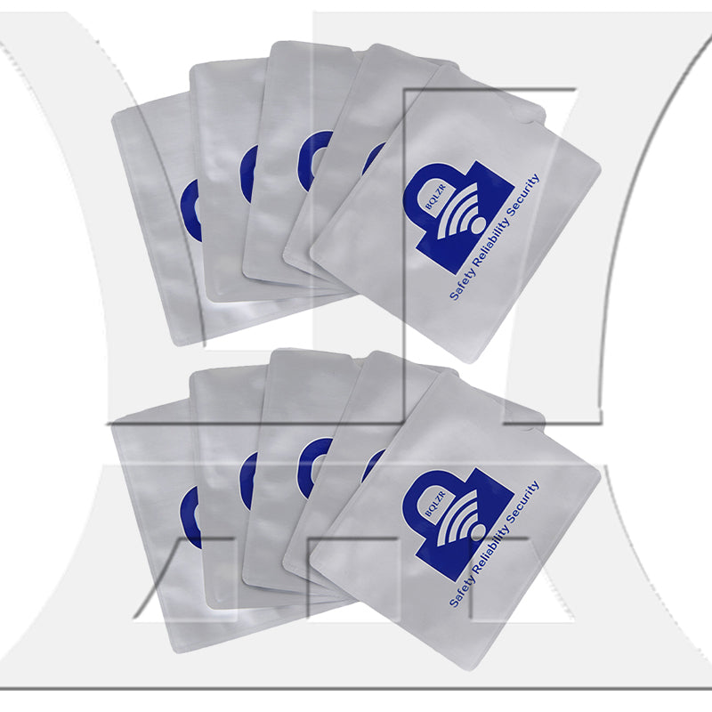 BQLZR  134x105mm RFID Secure Sleeves Passport Holder Blocking Silver