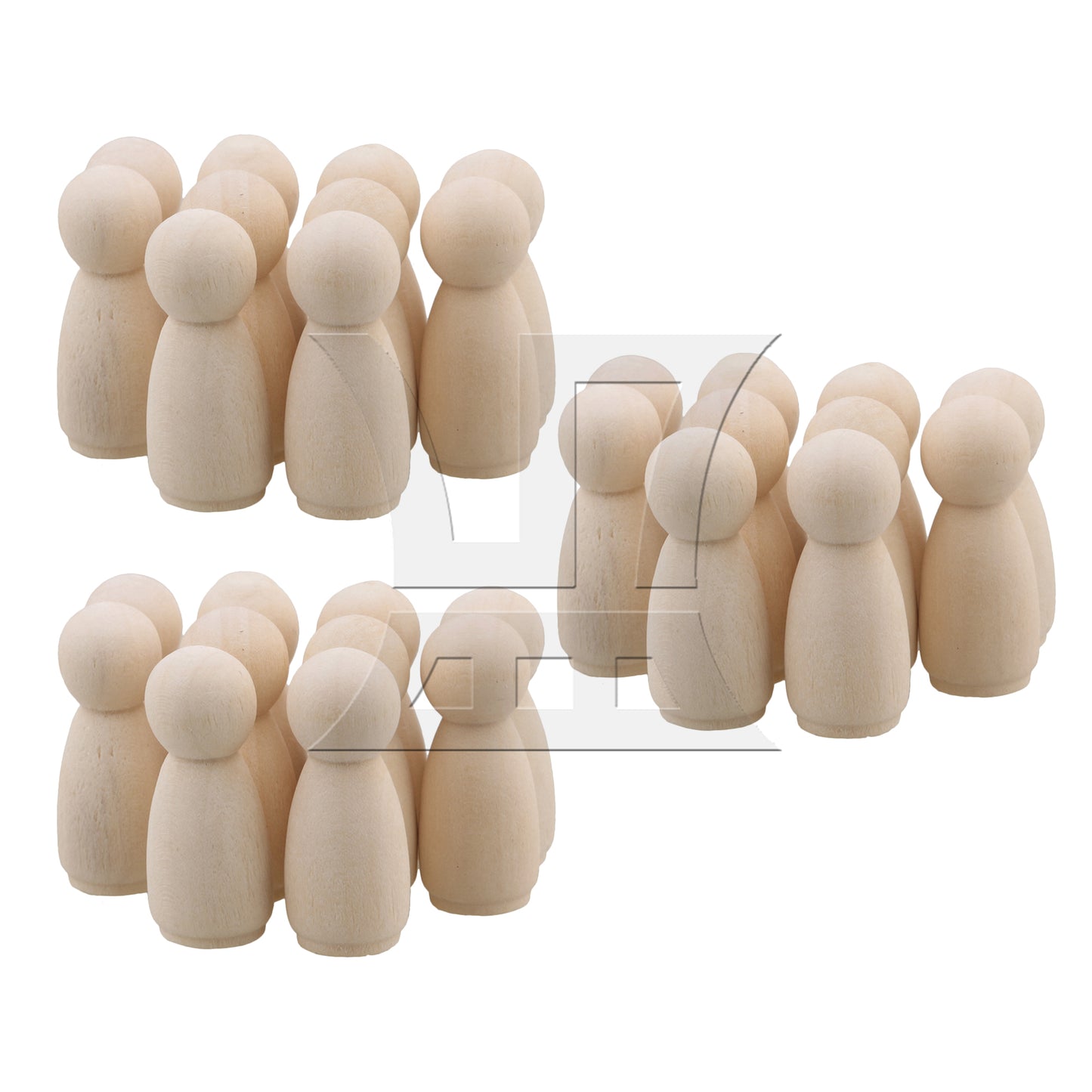 BQLZR  Decorative Wooden Doll Bodies Arts Craft Angel Doll Female 35x14mm