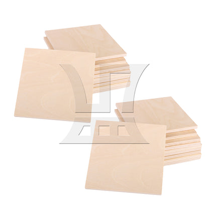 BQLZR Square Smooth Basswood Plate Board 10x10x0.5cm for DIY Model Making
